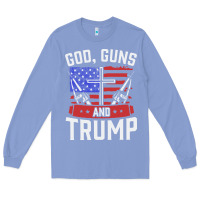 Colony Blue god guns and trump Long Sleeve Tee - artisFamous