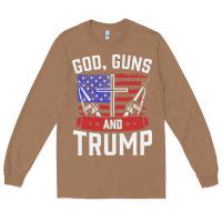Toasted Coconut god guns and trump Long Sleeve Tee - artisFamous