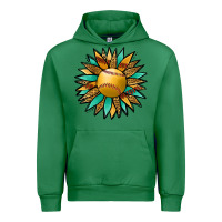 Emerald Softball Sunflower Urban Hoodie - Jasminsmagicworld