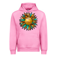 Fuchsia Pink Softball Sunflower Urban Hoodie - Jasminsmagicworld