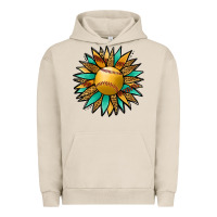 Pigment French Oak Softball Sunflower Urban Hoodie - Jasminsmagicworld