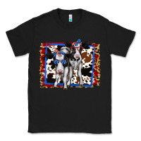Black 4th of July Cows Holstein Cows Classic Tee - Jasminsmagicworld