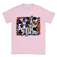 Bubblegum Pink 4th of July Cows Holstein Cows Classic Tee - Jasminsmagicworld