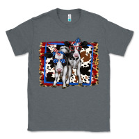 Charcoal Heather 4th of July Cows Holstein Cows Classic Tee - Jasminsmagicworld