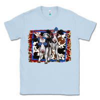 Dusty Blue 4th of July Cows Holstein Cows Classic Tee - Jasminsmagicworld
