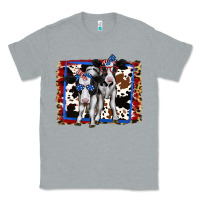 Heather Grey 4th of July Cows Holstein Cows Classic Tee - Jasminsmagicworld