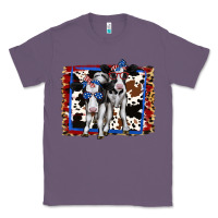 Lavender 4th of July Cows Holstein Cows Classic Tee - Jasminsmagicworld
