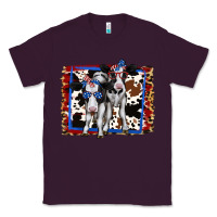 Plum 4th of July Cows Holstein Cows Classic Tee - Jasminsmagicworld