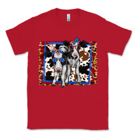 Red 4th of July Cows Holstein Cows Classic Tee - Jasminsmagicworld