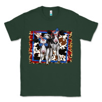 Sports Green 4th of July Cows Holstein Cows Classic Tee - Jasminsmagicworld