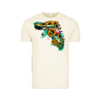 Vintage Arctic Florida Map Sunflower Cactus Serape Vintage Tee - RanaPortraitStore
