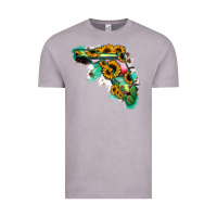 Vintage Zinc Florida Map Sunflower Cactus Serape Vintage Tee - RanaPortraitStore