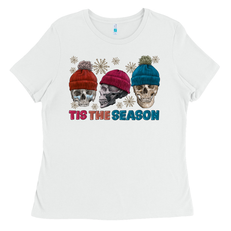 Tis The Season Skull Winter Ladies Tee by FaDigitalArtStudio | Teevron