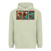 Matcha texas longhorn with aztec tiger and  leopard Heavyweight Hoodie - RanaPortraitStore