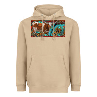 Mushroom texas longhorn with aztec tiger and  leopard Heavyweight Hoodie - RanaPortraitStore