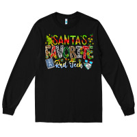 Black Santa's Favorite Rad Tech Long Sleeve Tee - CowhideDigitalArt