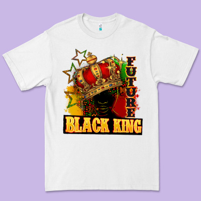 Future Black King Premium Tee Designed By Fadigitalartstudio