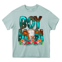 Arona Boy Mom Flowers Cow Heavy Core Tee - CowCowDesign