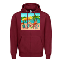 Burgundy summer Zipper Hoodie - RanaPortraitStore