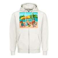 Oatmeal Heather summer Zipper Hoodie - RanaPortraitStore