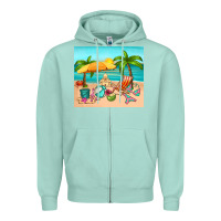 Seafoam summer Zipper Hoodie - RanaPortraitStore
