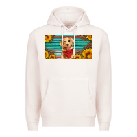 Pale Pink golden retriever license plate Premium Hoodie - Artiststas