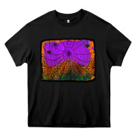 Black halloween spider web background Heavy Core Tee - Jasminsmagicworld