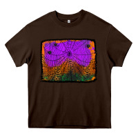 Chocolate Brown halloween spider web background Heavy Core Tee - Jasminsmagicworld