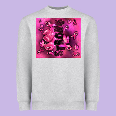 Strong Breast Cancer Heavyweight Sweatshirt Designed By Ranaportraitstore