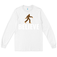 White believe bigfoot white Long Sleeve Tee - artisFamous