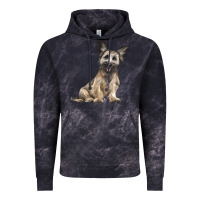 Cloud Black Skye Terrier Dog Illustrations Vintage Hoodie - LillyAllenDesigns