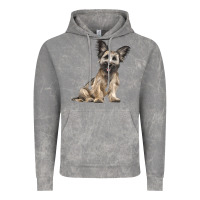 Cloud Rock Skye Terrier Dog Illustrations Vintage Hoodie - LillyAllenDesigns