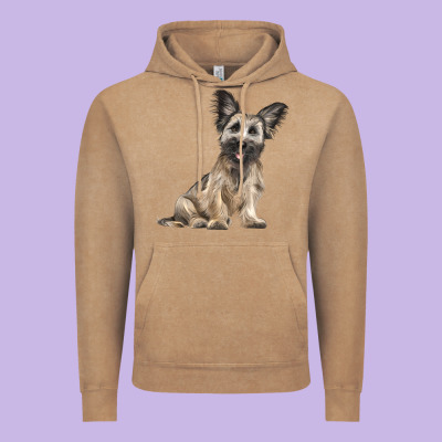 Skye Terrier Dog Illustrations Vintage Hoodie Designed By Lillyallendesigns