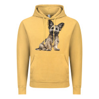 Vintage Mustard Skye Terrier Dog Illustrations Vintage Hoodie - LillyAllenDesigns