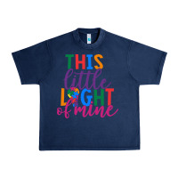 Navy This Little Light Of Mine Urban Heavy Tee - CowhideDigitalArt