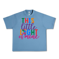 Pebble Blue This Little Light Of Mine Urban Heavy Tee - CowhideDigitalArt