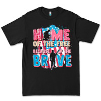 Black Home of the free because of the brave Premium Tee - FaDigitalArtStudio