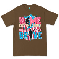 Cacao Home of the free because of the brave Premium Tee - FaDigitalArtStudio