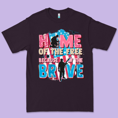 Home Of The Free Because Of The Brave Premium Tee Designed By Fadigitalartstudio