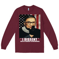 Burgundy Notorious R.B.G. Funny Progressive, Liberal Ruth Bader Ginsburg Long Sleeve Tee - artisFamous