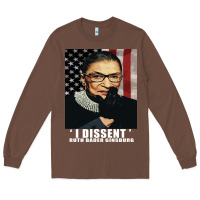 Chestnut Notorious R.B.G. Funny Progressive, Liberal Ruth Bader Ginsburg Long Sleeve Tee - artisFamous
