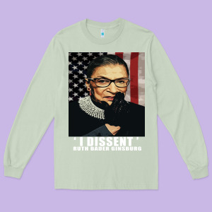 Notorious R.b.g. Funny Progressive, Liberal Ruth Bader Ginsburg Long Sleeve Tee Designed By Artisfamous
