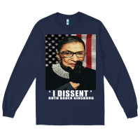 Navy Notorious R.B.G. Funny Progressive, Liberal Ruth Bader Ginsburg Long Sleeve Tee - artisFamous