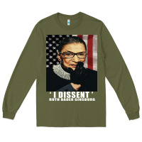 Army Green Notorious R.B.G. Funny Progressive, Liberal Ruth Bader Ginsburg Long Sleeve Tee - artisFamous