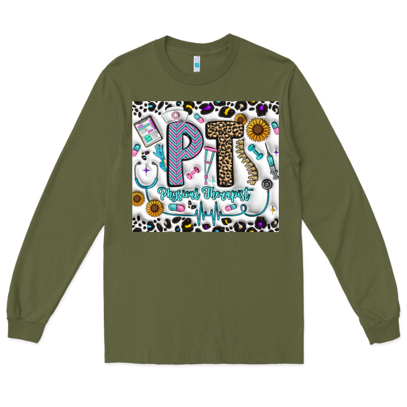 Pt Physical Therapist Long Sleeve Tee by CowhideDigitalArt | Teevron