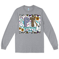 Heather Grey pt physical therapist Long Sleeve Tee - CowhideDigitalArt