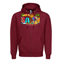 Burgundy salty vibes Zipper Hoodie - RanaPortraitStore