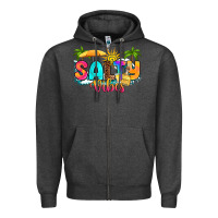 Charcoal Heather salty vibes Zipper Hoodie - RanaPortraitStore