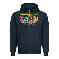Navy salty vibes Zipper Hoodie - RanaPortraitStore