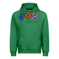 Emerald Peace Love America Urban Hoodie - Jasminsmagicworld